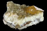 Dogtooth Calcite Plate With Golden Calcite Crystal - Morocco #115198-6
